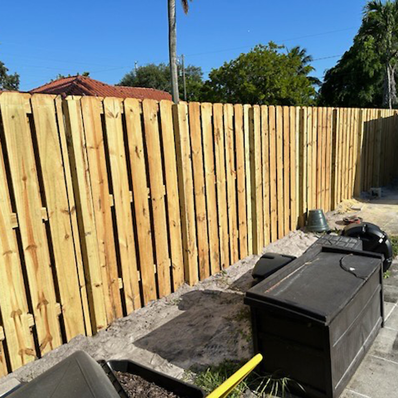 wood fence install