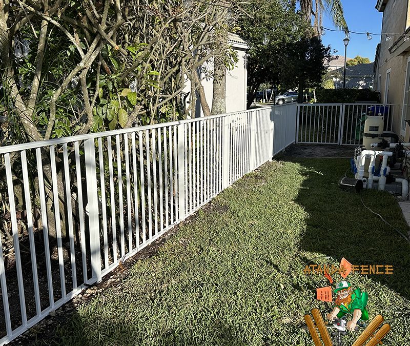 CF10 Style Mechanical Aluminum Fence – Aluminum Fence Installation – Fence Installation – Broward County, FL Fence Installation