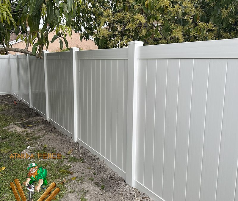 Tongue & Groove PVC Fence – PVC Fence – PVC Fence Installation – Fence Installation – Miramar, FL Fence Installation – Broward County, FL Fence Installation