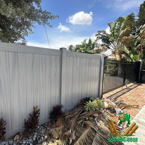 Customizable Pvc Fence PVC Fence - Custom Gate - Residential Fence Installation - Fort ...