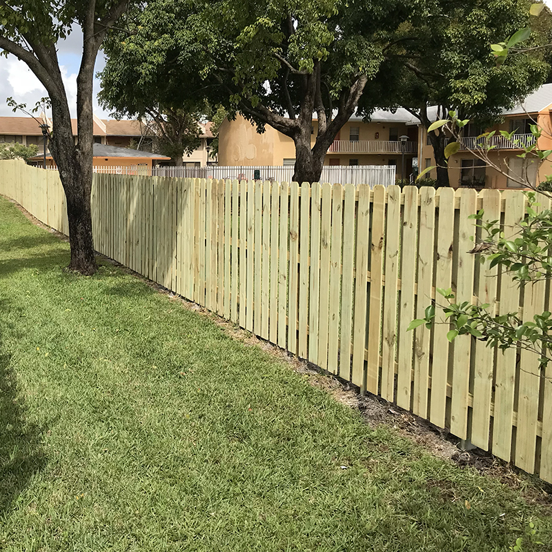 Shadowbox Wood Fence in Davie