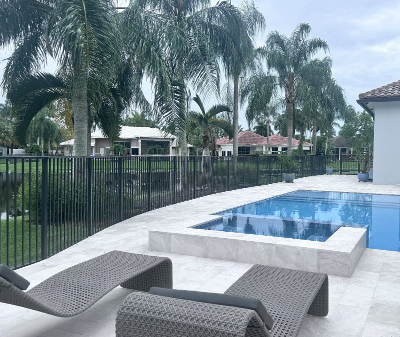 CF10 Bronze Mechanical Aluminum Pool Fence in Weston