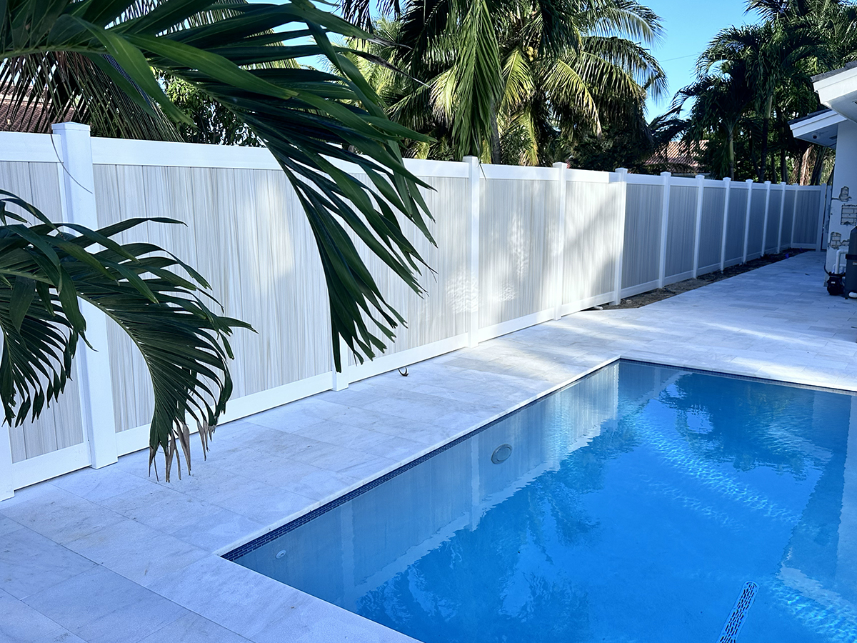 Two Tone Aspen PVC Privacy Fence