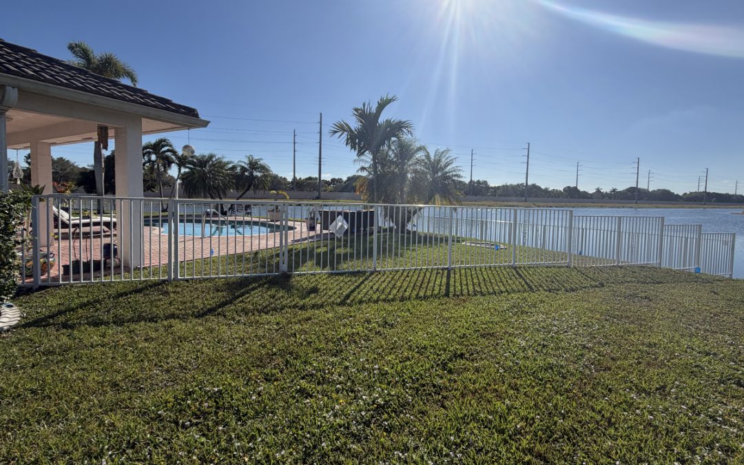 White CF10 Aluminum Fence in Pembroke Pines